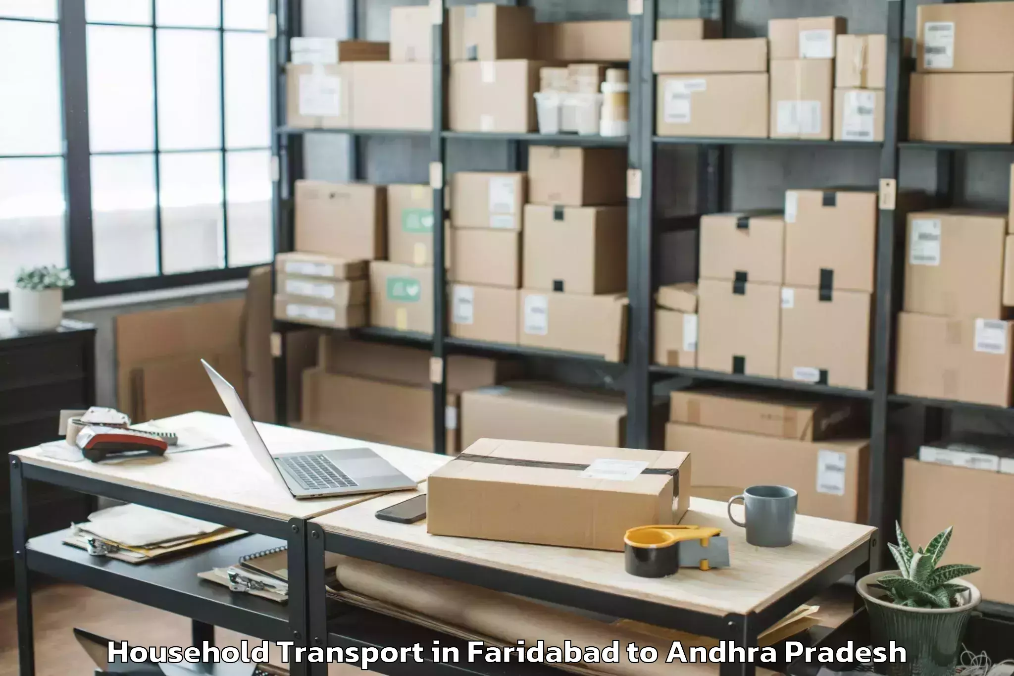 Easy Faridabad to Kamepalle Household Transport Booking